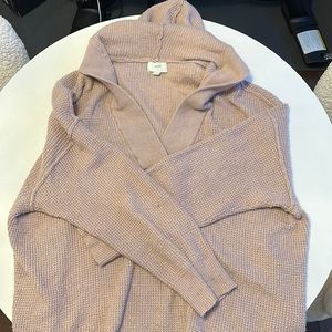 Aerie Waffle Hooded Sweater